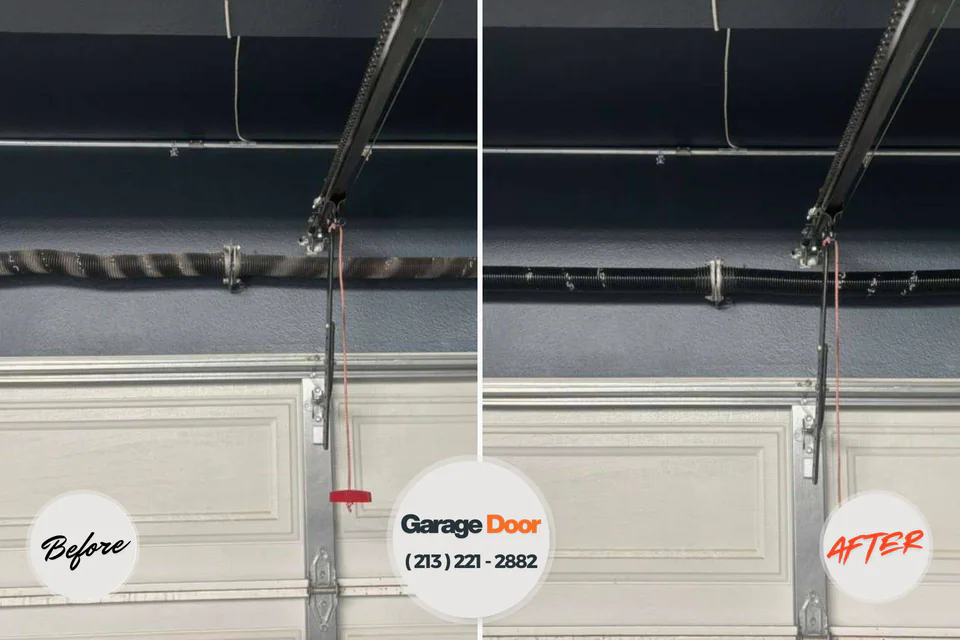 Before and after: garage door repair West Reading, PA